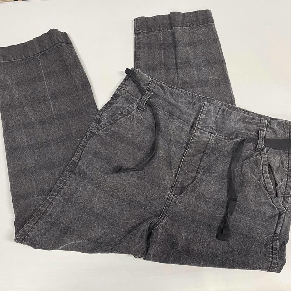Free People Washed Black Straight Leg Pants